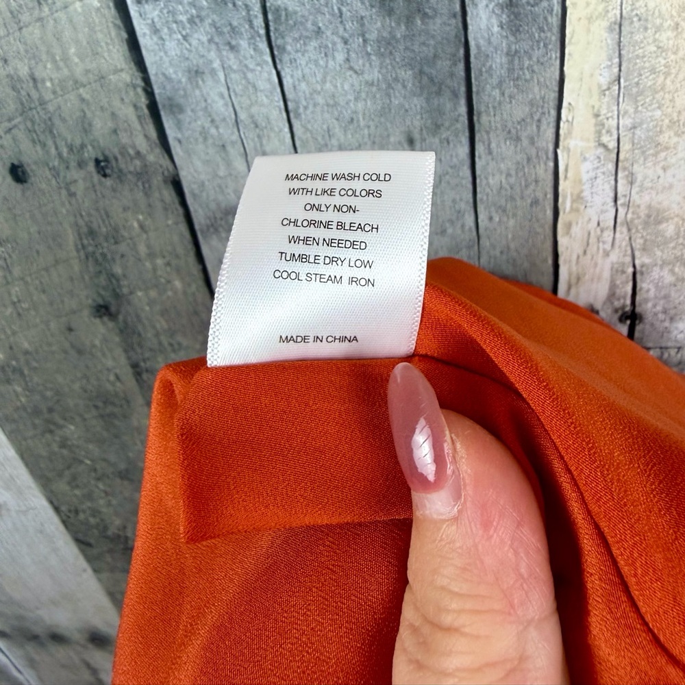 A Loves A Square Neck Teired Maxi Dress in Burnt Orange Stripe Size Small. - Picture 7 of 10